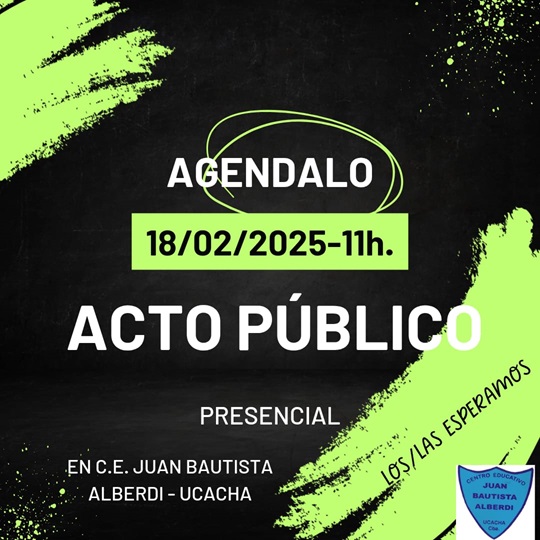 Acto Publico 25 Esc Alberdi